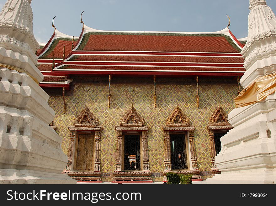 Roof of tample in Bangkok, Thailand. Roof of tample in Bangkok, Thailand