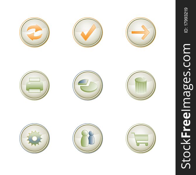 Vector illustration of different Website and Internet icons. Vector illustration of different Website and Internet icons