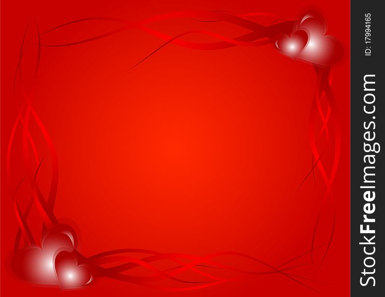 Heart background with red swirls. Heart background with red swirls