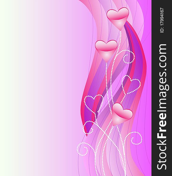 Heart background with red swirls. Heart background with red swirls