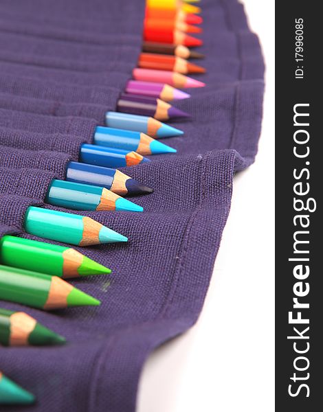 A Set of Colorful Pencils in the Pack. A Set of Colorful Pencils in the Pack