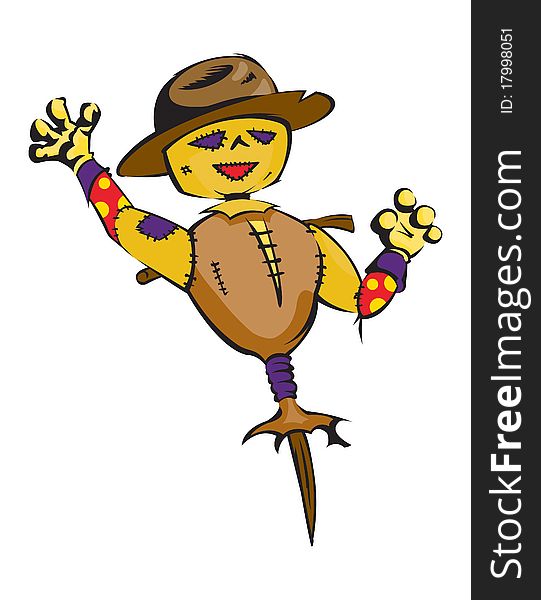 A Vector Illustration of a ScareCrow