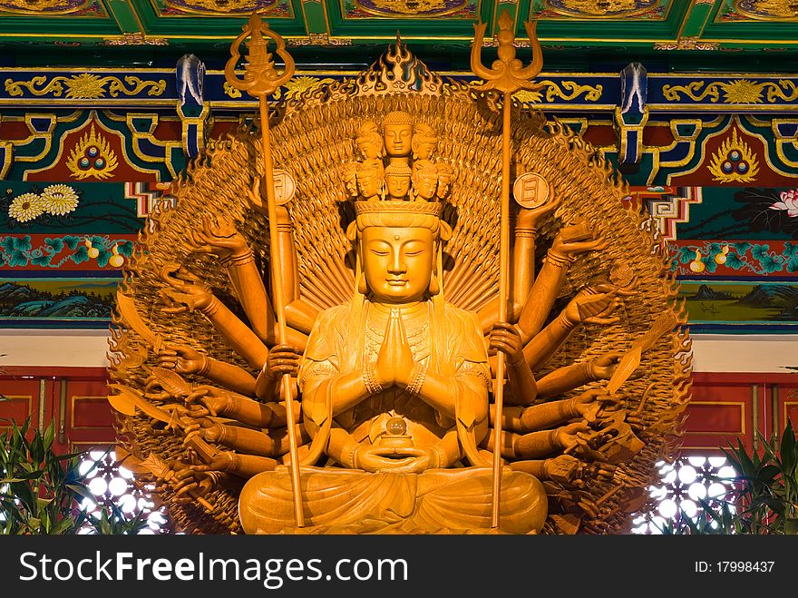 Buddha Statue In Wat-Leng-Noei-Yi2 At Thailand