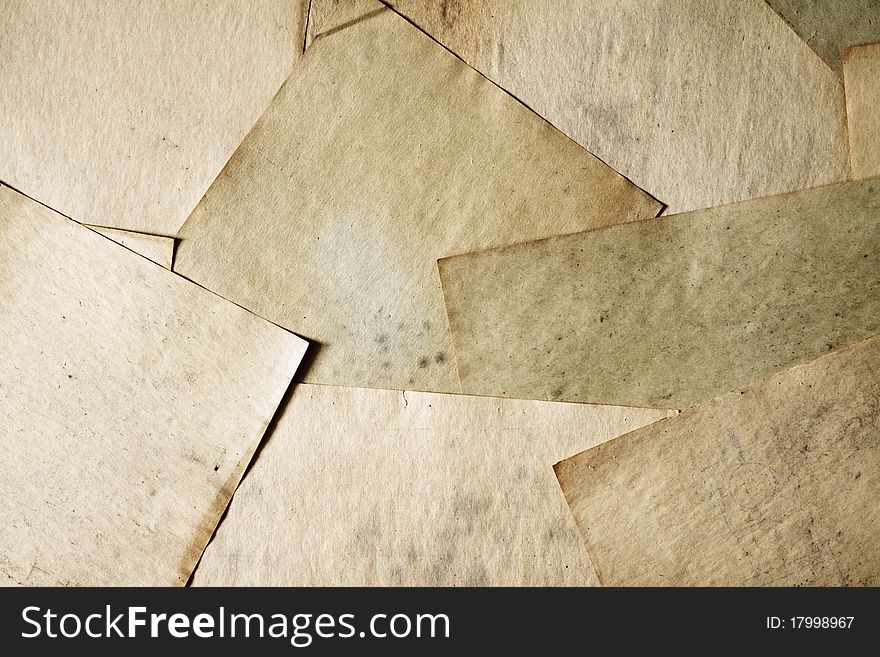 Stack of old grungy papers. Stack of old grungy papers