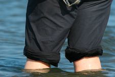 Paddling In Trousers Stock Images Paddling In Trousers Stock Images