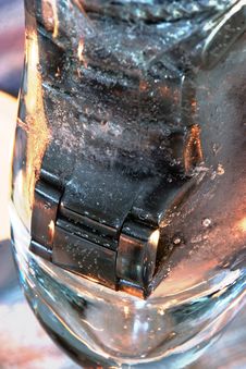 Bracelet In Water And Ice Royalty Free Stock Images
