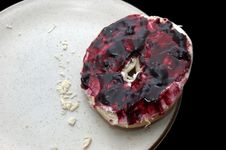 Breakfast Bagel & Jelly Stock Image Breakfast Bagel & Jelly Stock Image