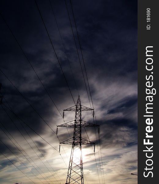 High voltage line. High voltage line