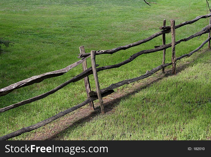 Wooden farmer's fence