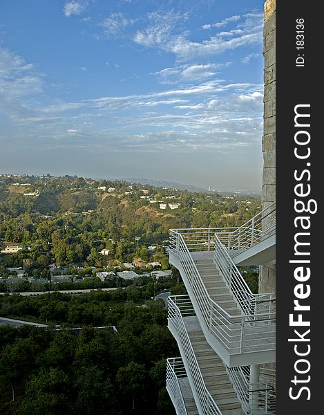 Downtown Los Angeles from Getty Center. Downtown Los Angeles from Getty Center