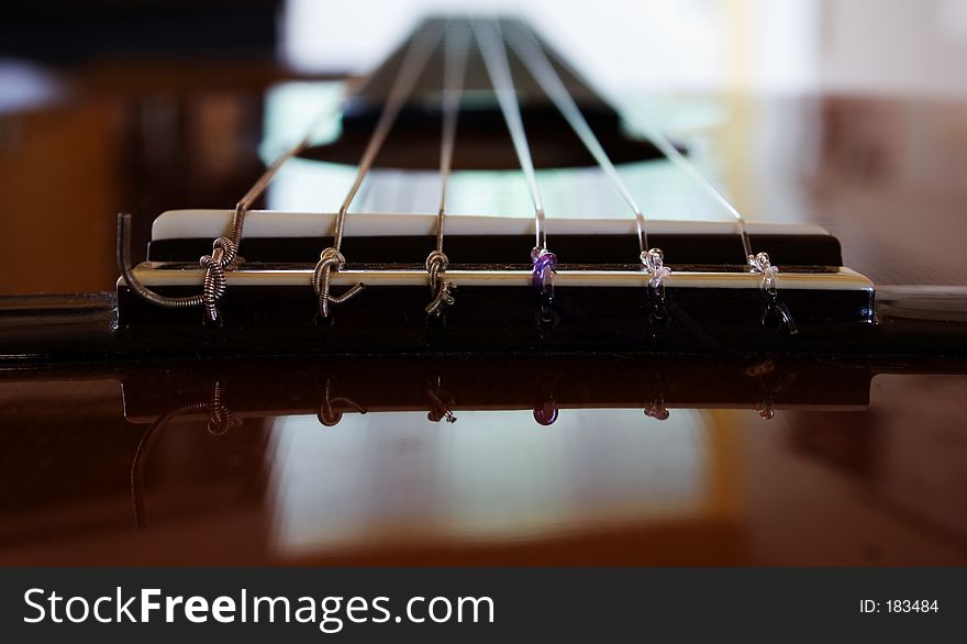 Close up of a guitar