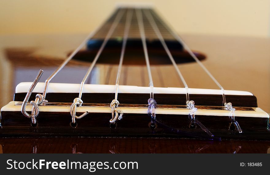 Close up of a guitar