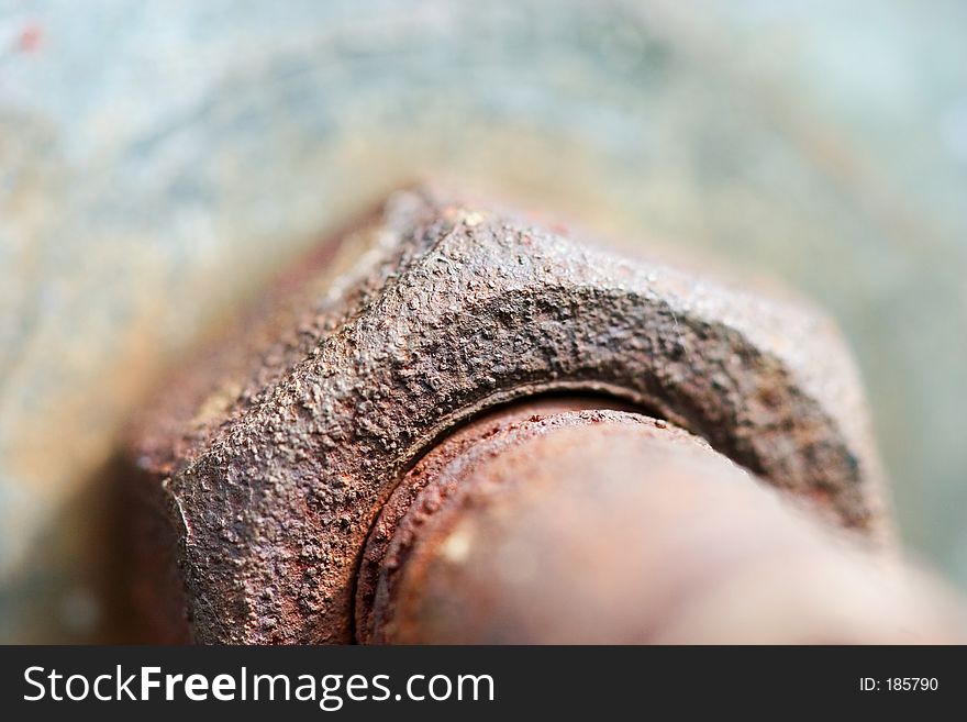 Close-up of rusty iron bold. Close-up of rusty iron bold