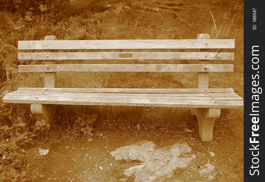 Sepia Bench in Maine