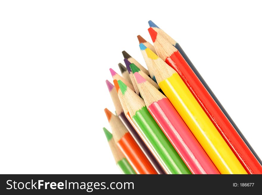 Bundle of colored pencils. Bundle of colored pencils
