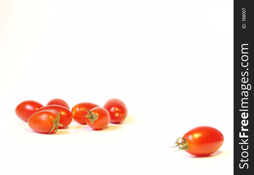 Red tomatoes with white shining