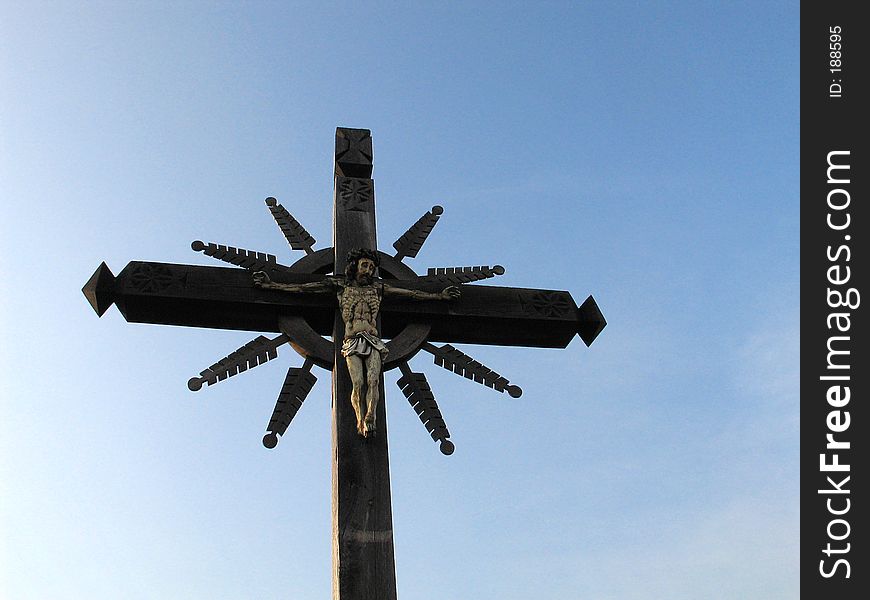 Wooden cross. The Hill of Crosses, Lithuania.