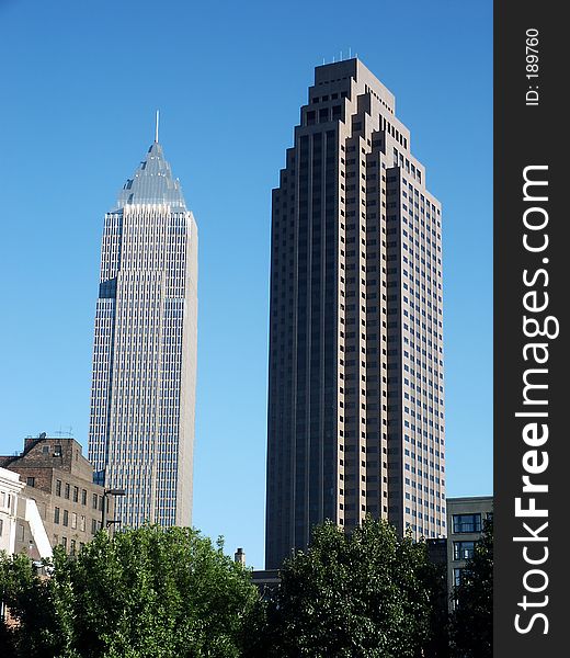 Downtown skyscrapers in Cleveland, Ohio