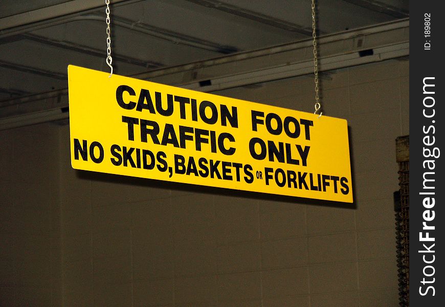 Warning sign in publishing plant