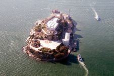 Aerial View Of Alcatraz Royalty Free Stock Photos Aerial View Of Alcatraz Royalty Free Stock Photos