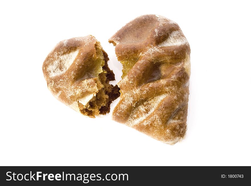 Cookie isolated on the white background. Cookie isolated on the white background