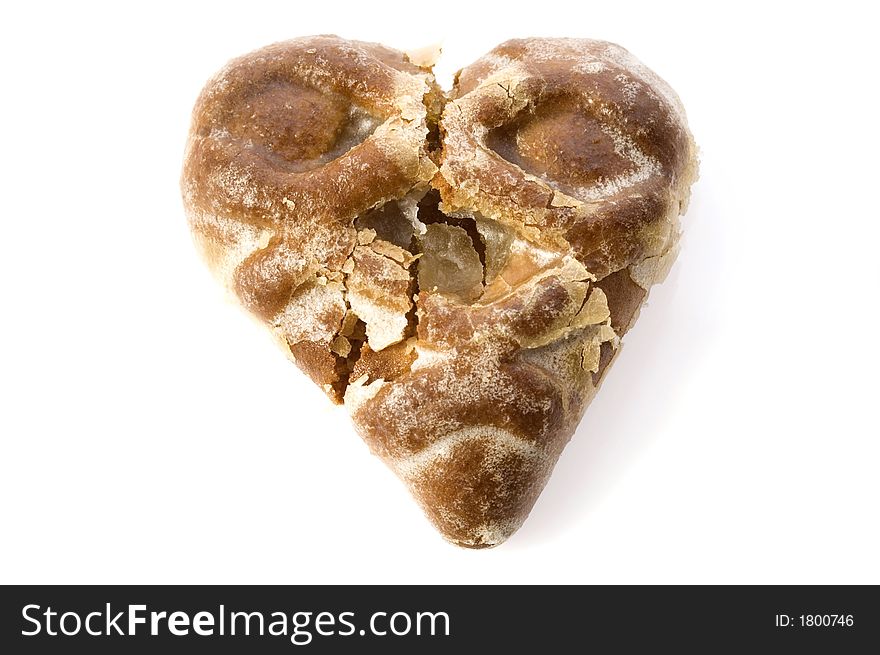 Broken Heart-shaped Cookie