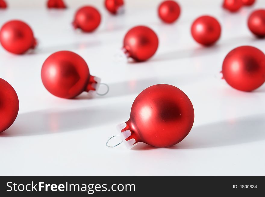 Christmas ornaments on a white background. Christmas ornaments on a white background.