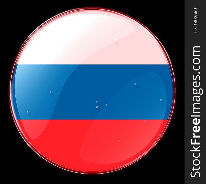 Russia Flag Button