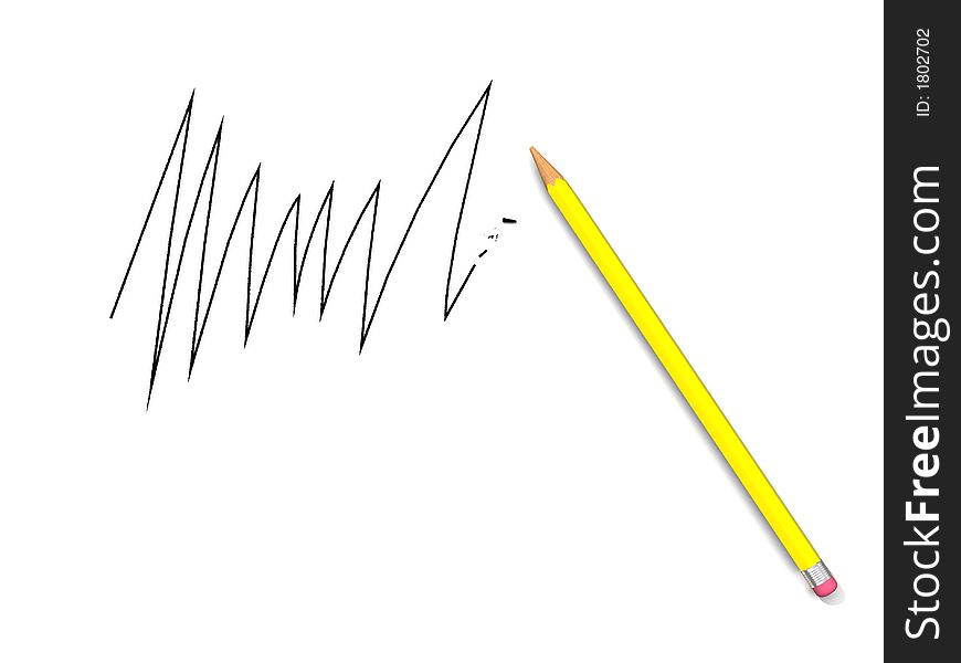 Broken Pencil Angry Lines