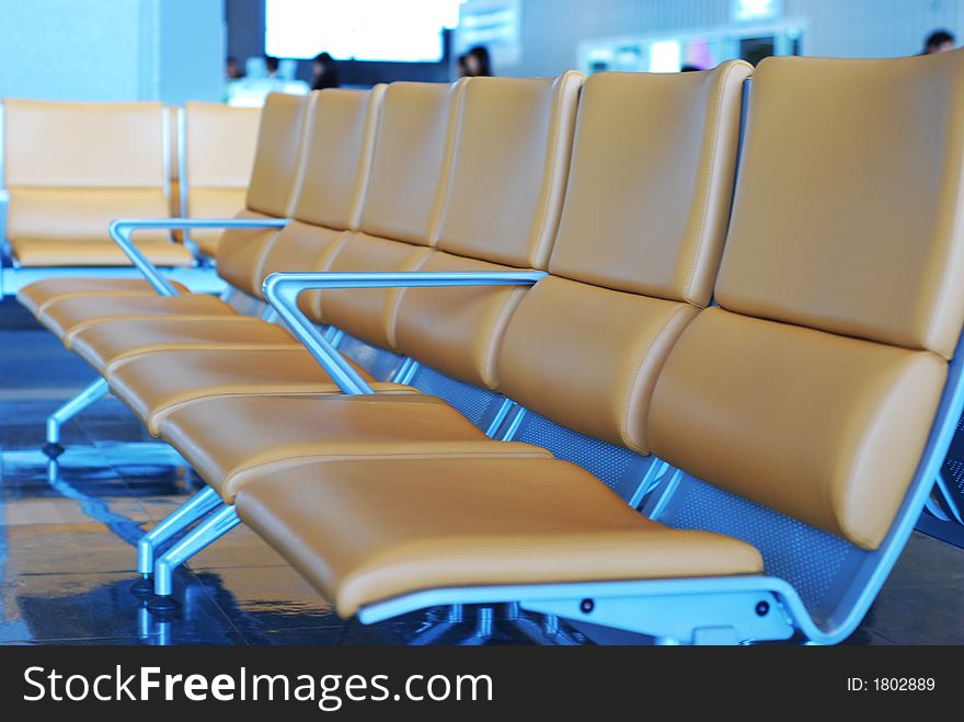 Rest Chairs for international passengers in an Airport