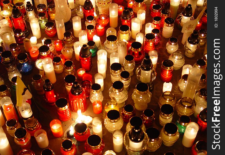 Candles at church, blur, religion