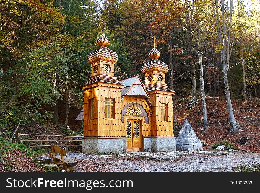 Russian chappel - typical orthodox architecture