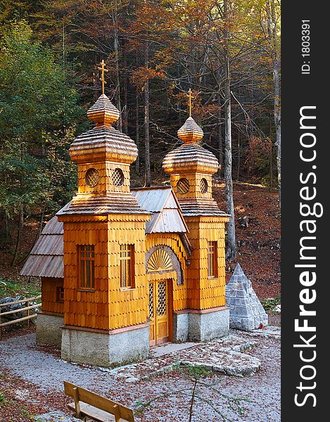 Russian chappel - typical orthodox architecture