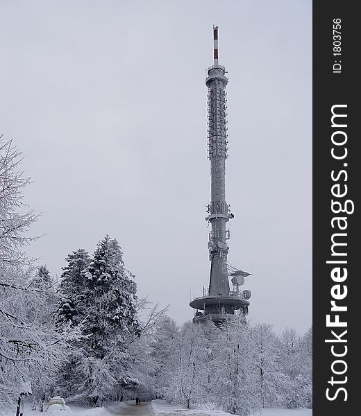 Tv tower, technology and telecommunication