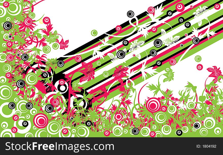 Floral abstract background, vector illustration. Floral abstract background, vector illustration