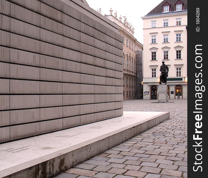 Holocaust memorial judenplatz vienna austria. Holocaust memorial judenplatz vienna austria