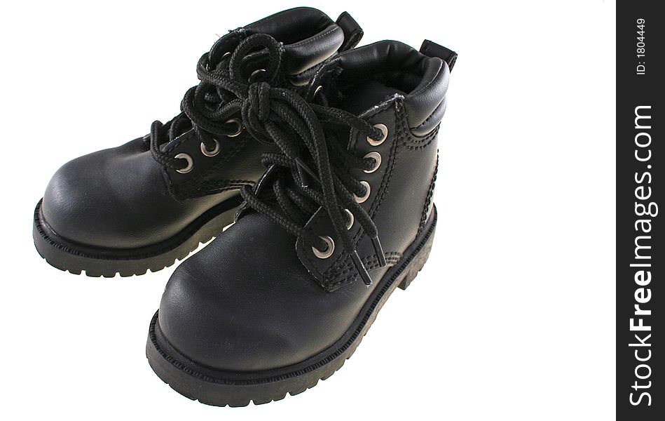 Pair of childrens black boots