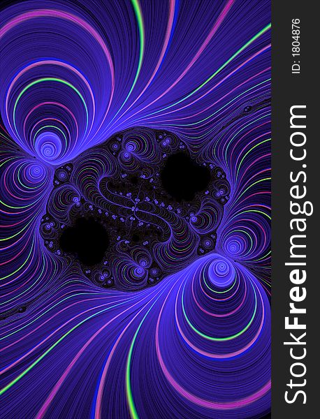 A psychadelic burst of fractal lights. A psychadelic burst of fractal lights