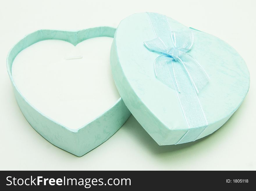 Heart shaped Gift Box with Ribbon. Heart shaped Gift Box with Ribbon