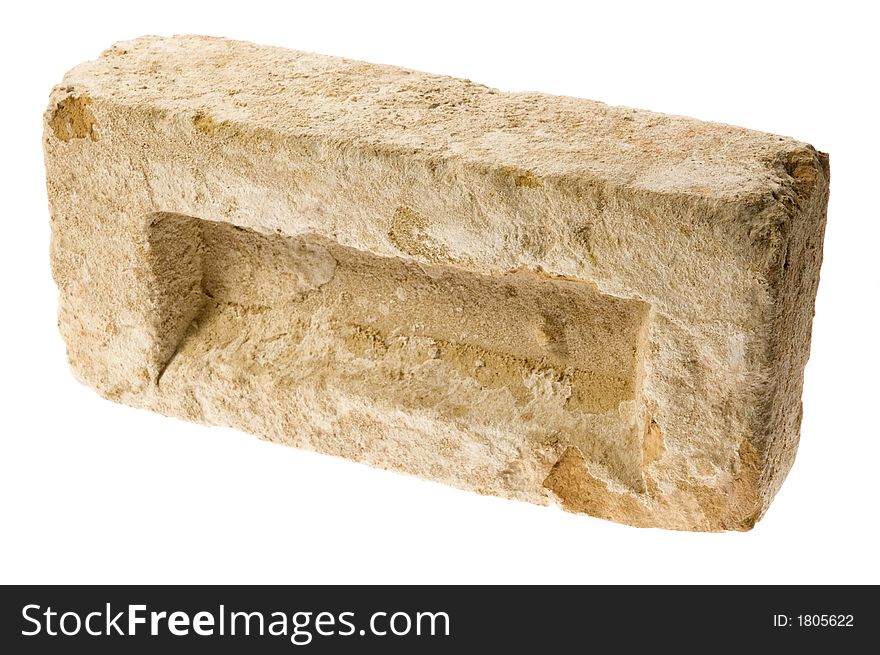 Brick isolated on the white backgound