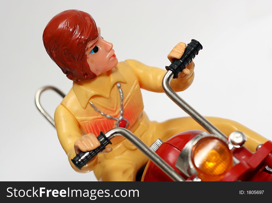 Toy Motorbike With Driver