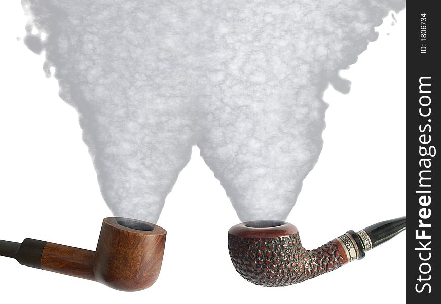 Pipes and smoke (smoky background)