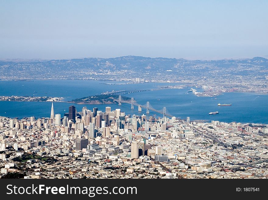 Aerial view of downtown San Francisco, California