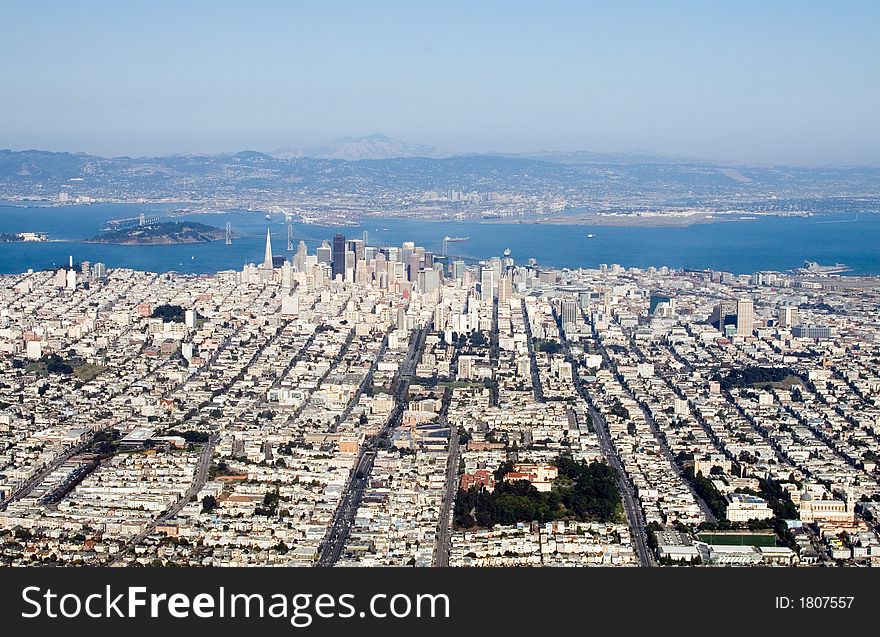 Aerial view of downtown San Francisco, California