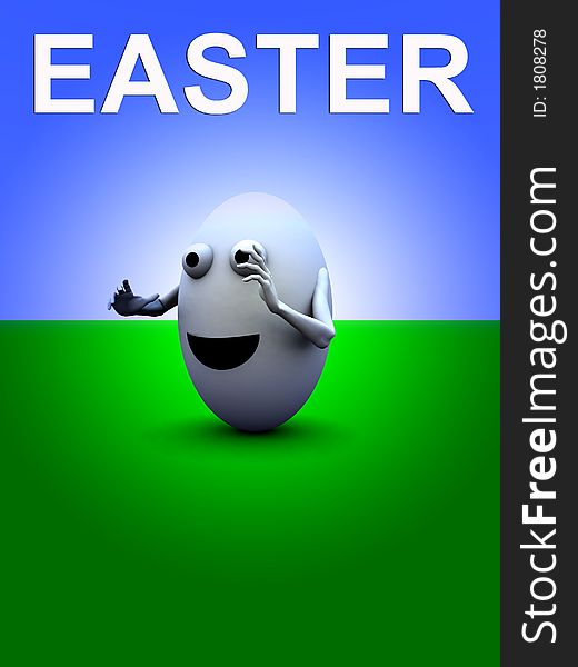 A simple toon based image of a egg man this image is suitable for images relating to Easter and food. A simple toon based image of a egg man this image is suitable for images relating to Easter and food.