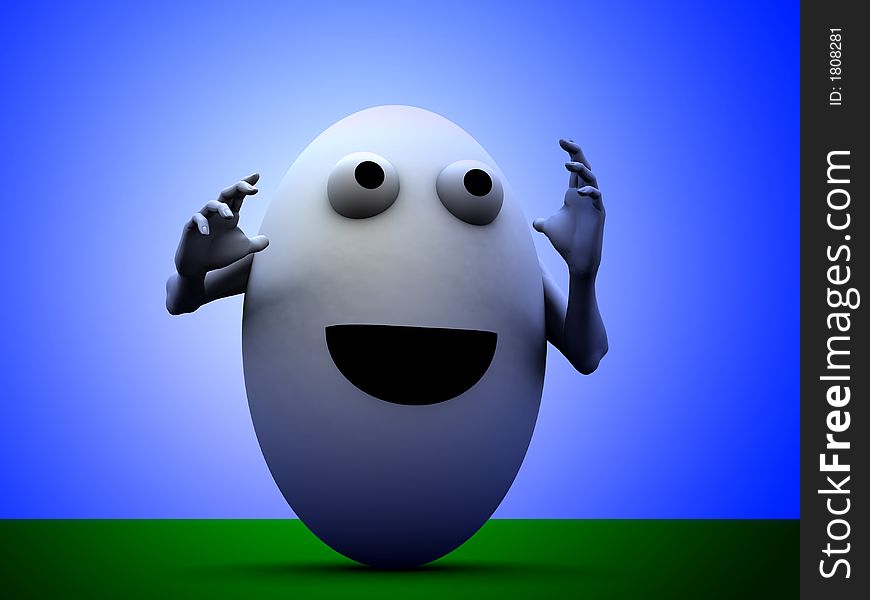 A simple toon based image of a egg man this image is suitable for images relating to Easter and food. A simple toon based image of a egg man this image is suitable for images relating to Easter and food.