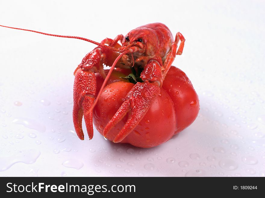 Lobster on a tomato