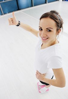 Woman Fitness Workout With Weights Stock Photography Woman Fitness Workout With Weights Stock Photography