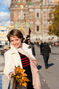 Free Charming  Woman On A Walk Royalty Free Stock Image - 18009026