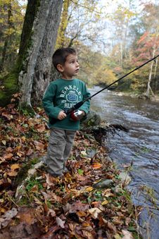 Boy Fishing Royalty Free Stock Photos
